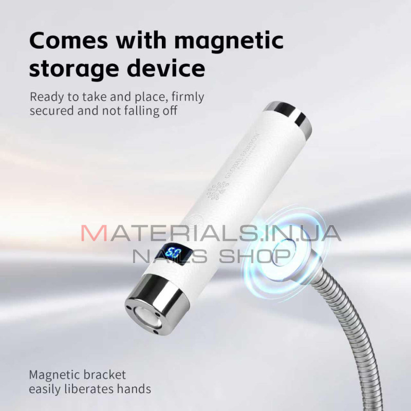 Лампа для манікюру 5 W UV/LED GFL-AI 2 Pro на акумуляторі з USB, біла