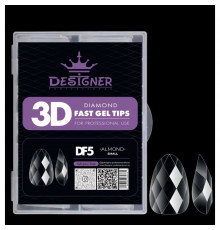 Diamond Fast Gel Tips (DF5 Almond small) - гелеві типси Дизайнер 120  шт/уп