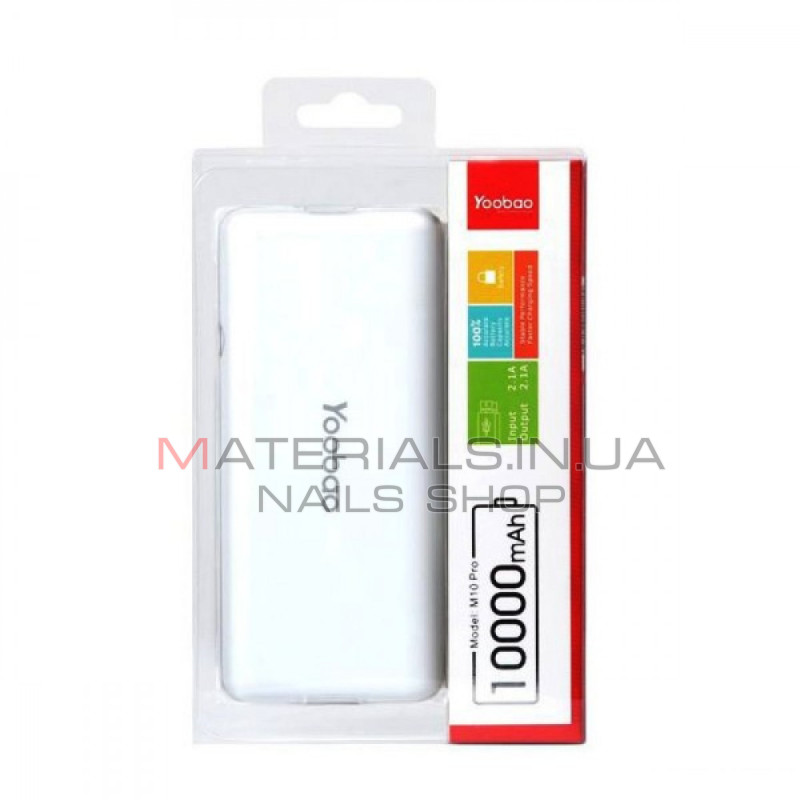 Power Bank Yoobao M10, 10000 мА·год — White
