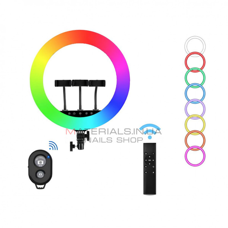 Лампа Кольцевая LED HQ-18 RGB 46 cm 18" | 55W Лампа Кольцевая LED HQ-18 RGB 46 cm 18" | 55W