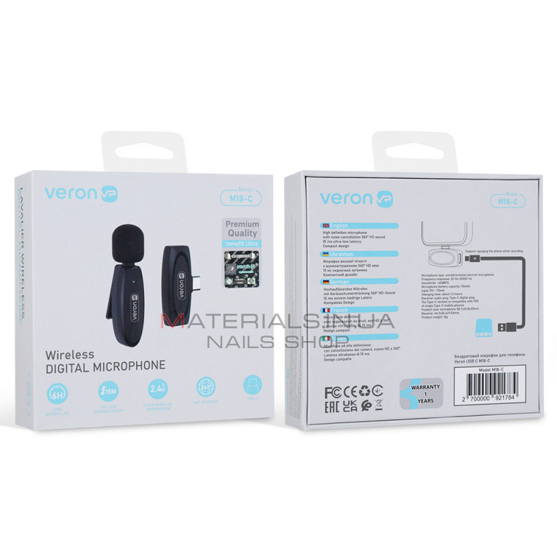 Беспроводной микрофон для телефона USB C — Veron M18-C
