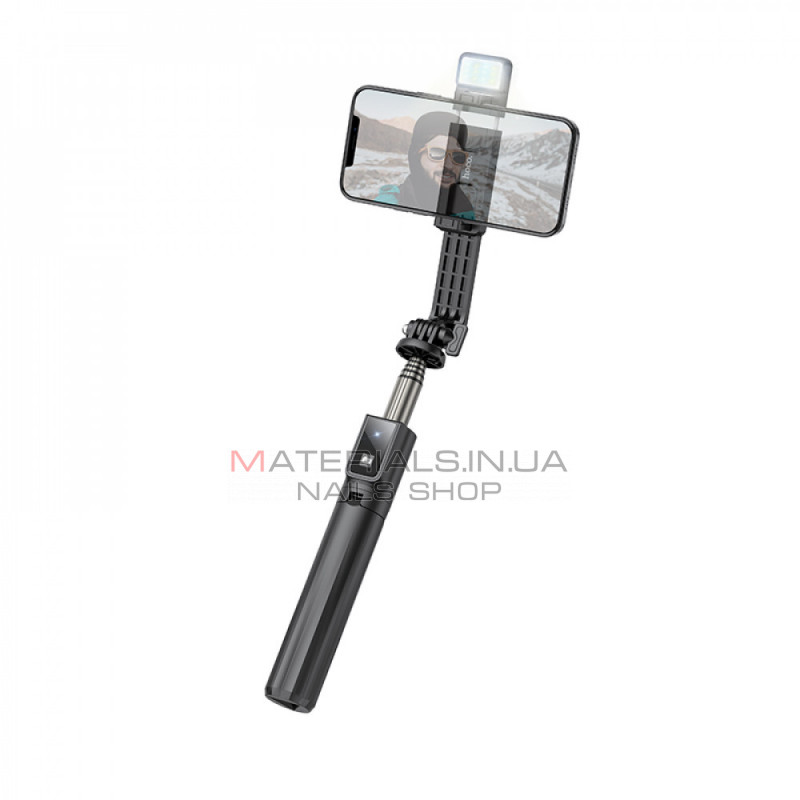 Live Broadcast Holder — Hoco K15 Treasure aluminum alloy fill light gimbal version live broadcast support — black Live Broadcast Holder — Hoco K15 Treasure aluminum alloy fill light gimbal version live broadcast support — black