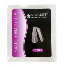 Верхние формы для наращивания ногтей Starlet Professional,120 шт(арочный миндаль,длинные) с змеиным