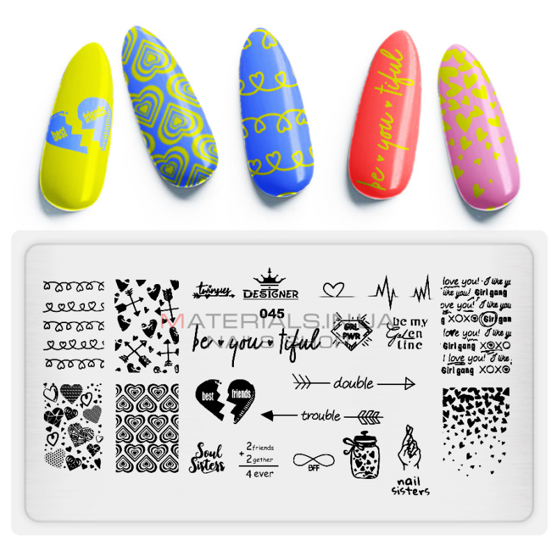 Диск для стемпінгу Designer металевий (12x6 см) №045 Диск для стемпінгу Designer металевий (12x6 см) №045