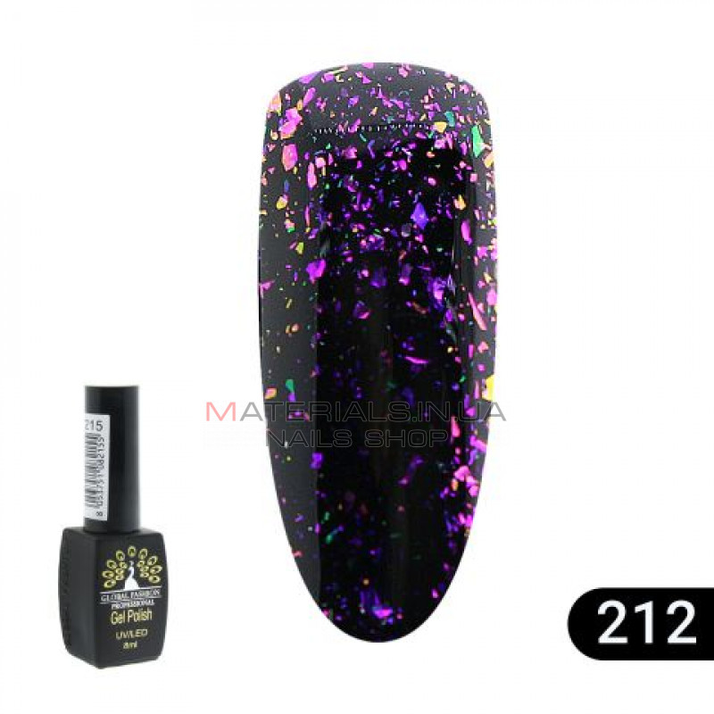 Гель лак BLACK ELITE 212, Global Fashion 8 мл