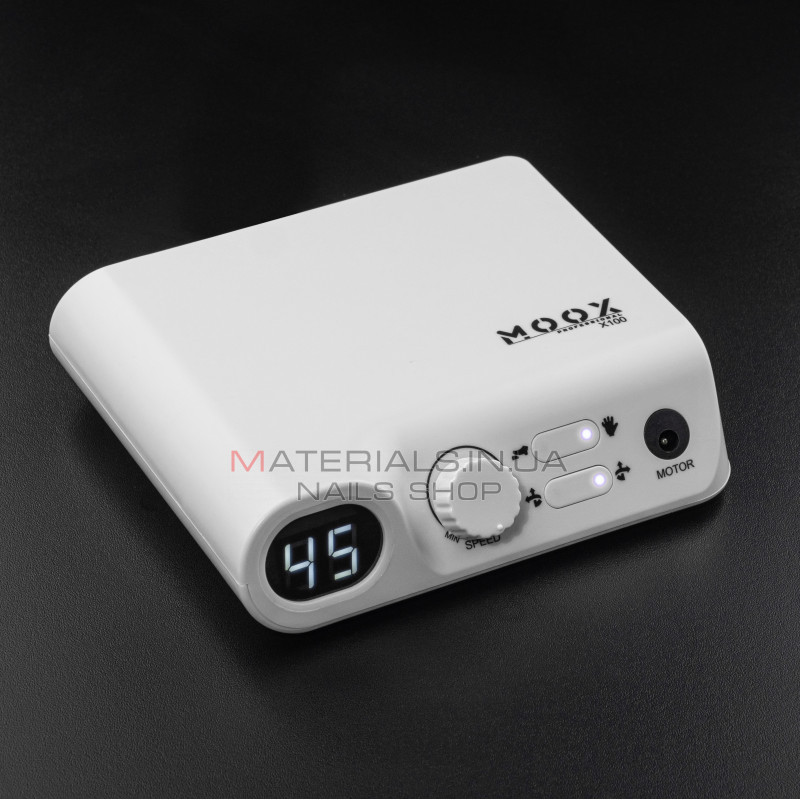 Фрезер Мокс X100 (Білий) на 45 000 об/хв. та 70W. для манікюру та педикюру