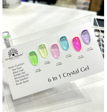 Gel build-up 6 in 1 crystal gel jelly color, 15 ml, 6601