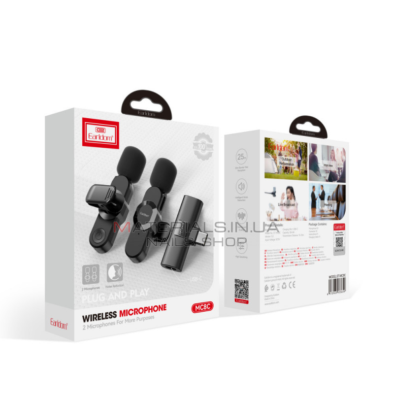 Беспроводной микрофон для телефона USB C — Earldom ET-MC8C