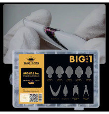 Nail Molds Big Box 1, 108 шт. (9 форм) - Силиконовые молды для верхних форм и французкого маникюра Дизайнер