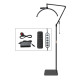 Безтіньова LED-лампа HD-M40X, 36 Вт, 145-187 см, чорний колірна температура 3200-5600 K, 50 см, світло:238 головка лампи зі сплаву + металева опора