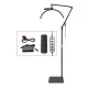 Безтіньова LED-лампа HD-M40X, 36 Вт, 145-187 см, чорний колірна температура 3200-5600 K, 50 см, світло:238 головка лампи зі сплаву + металева опора