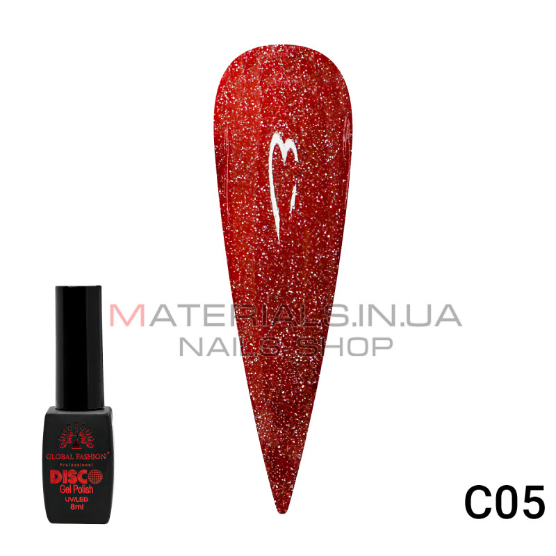 Гель лак Disco Gel Polish, Global Fashion, светоотражающий, 8 мл C05