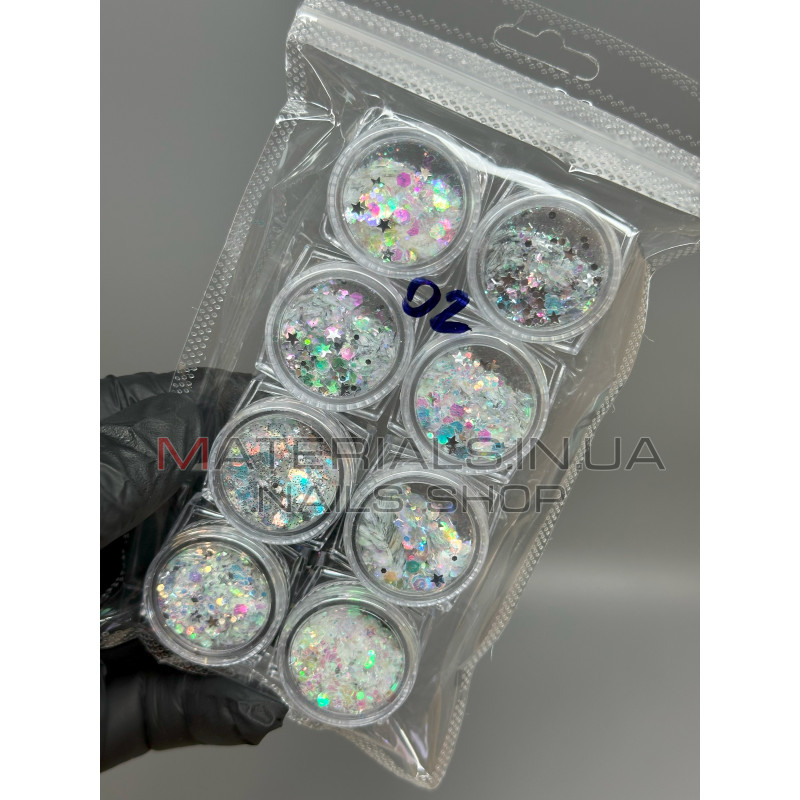 Набор декора для дизайна ногтей Starlet Professional, 10шт, №02