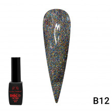 Гель лак Disco Gel Polish, Global Fashion, світловідбивний, 8 мл B12