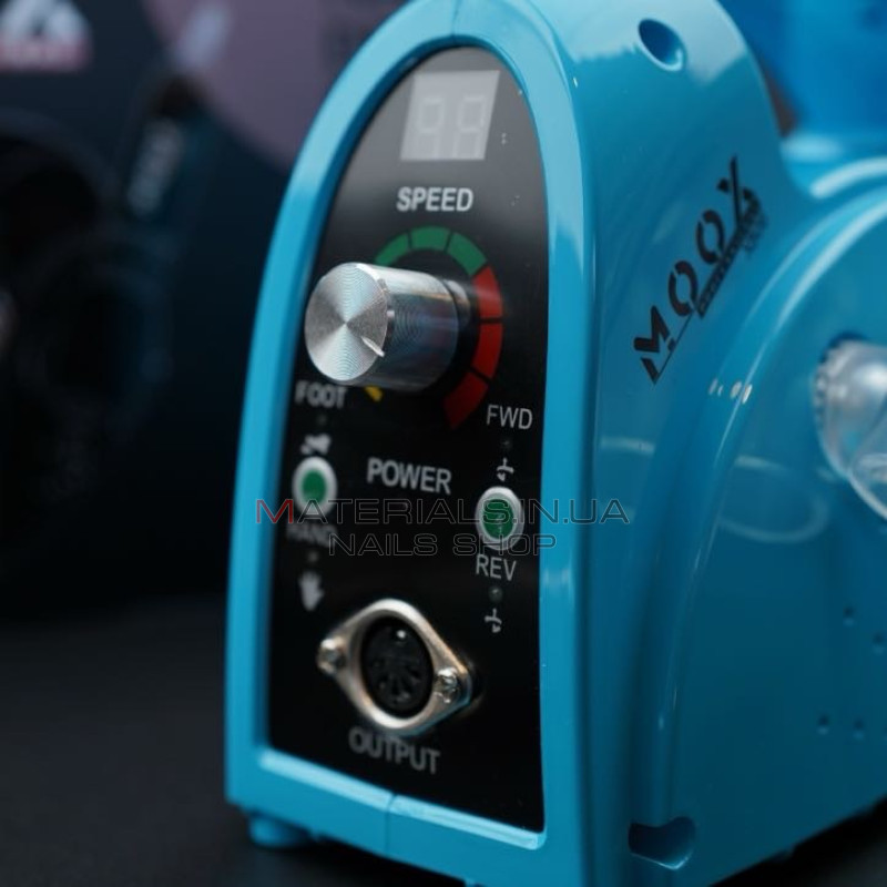Фрезер Мокс X806 (Light blue) на 55 000 об./мин. и 80W. для маникюра и педикюра Фрезер Мокс X806 (Light blue) на 55 000 об./мин. и 80W. для маникюра и педикюра