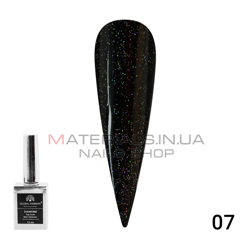 Топ с глиттером  Galaxy Top Coat 07, 15 мл