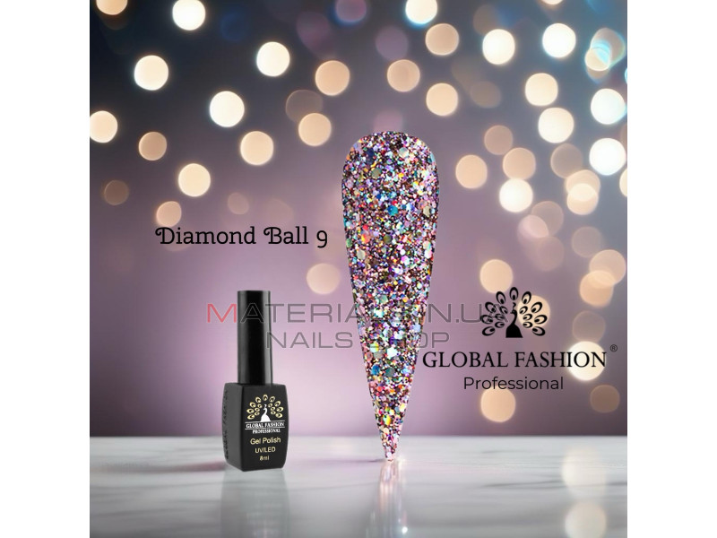 Гель лак Diamond Ball Global Fashion 8 мл, 009