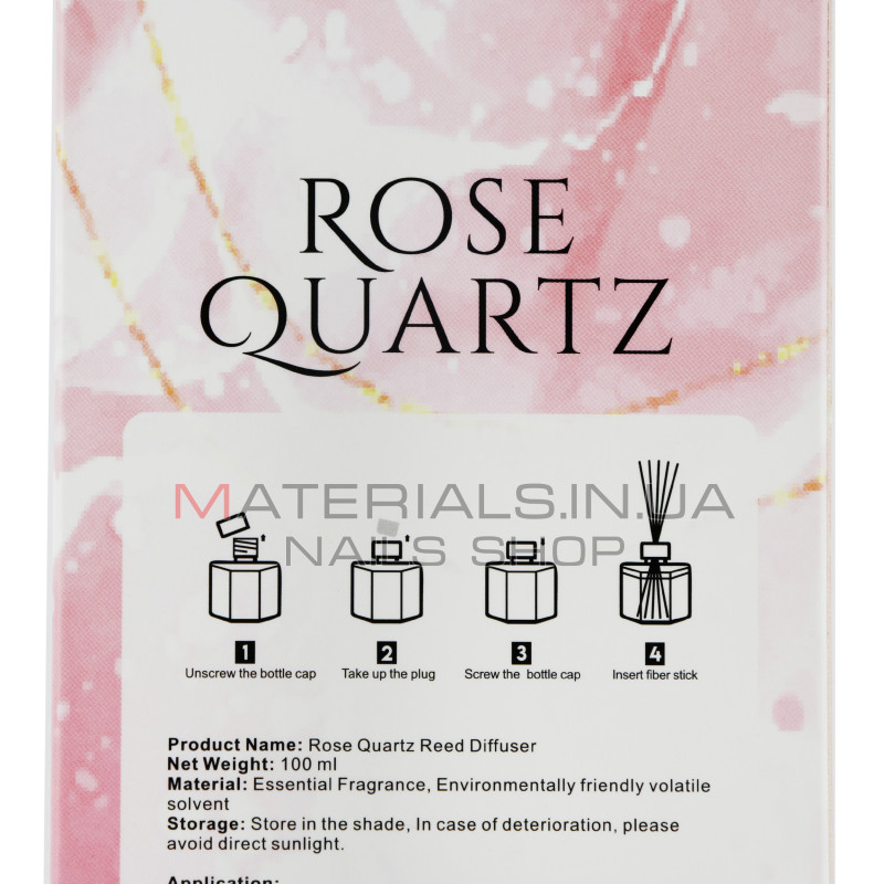 Ароматический диффузор Global Fashion, 100 ml, Rose quartz