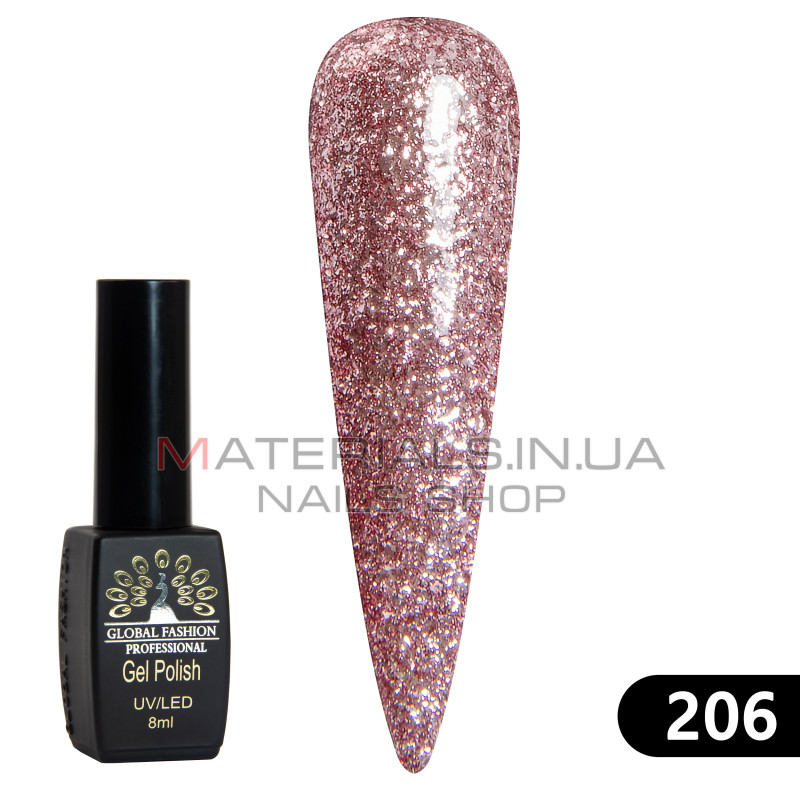 Гель лак BLACK ELITE 206, Global Fashion 8 мл