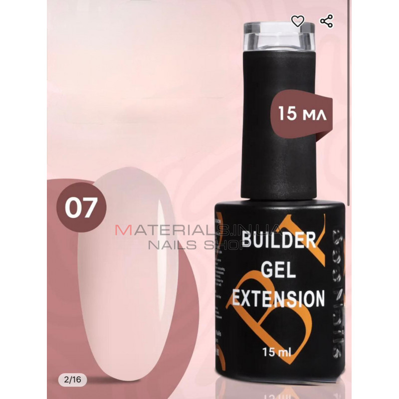 Гель для наращивания Builder Gel Extension Bee Nails 15 мл, 07
