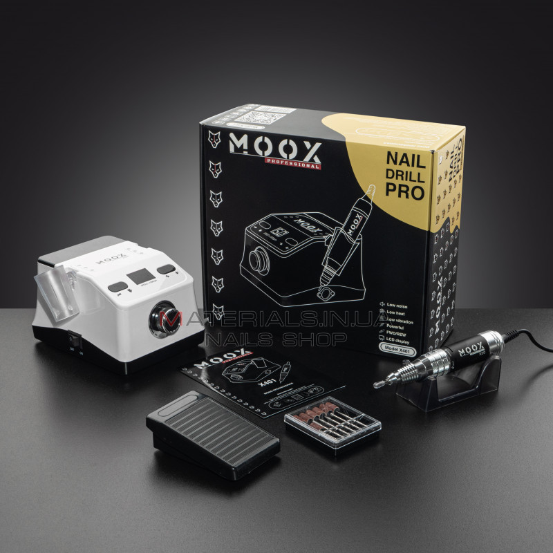 Фрезер Мокс X401 (Білий) на 50 000 об/хв. та 70W. для манікюру та педикюру Фрезер Мокс X401 (Білий) на 50 000 об/хв. та 70W. для манікюру та педикюру