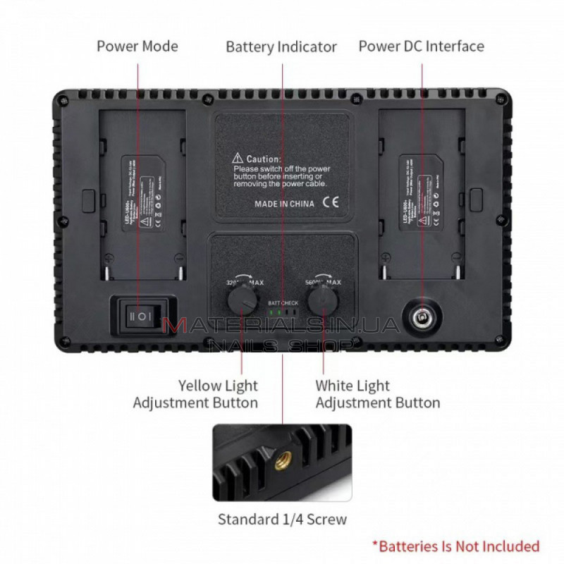 Лампа видеосвет LED Pro 600 I panel light I 2 battery(4400mAh) I charger I carry bag I Лампа видеосвет LED Pro 600 I panel light I 2 battery(4400mAh) I charger I carry bag I