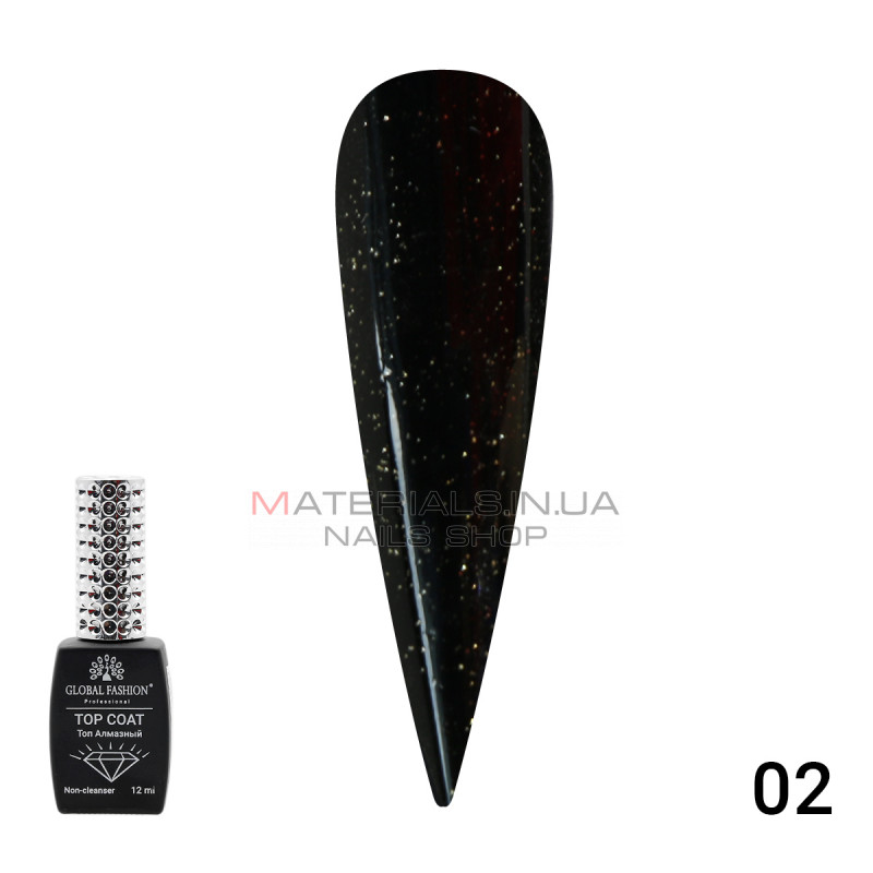 Топ із гліттером Galaxy Top Coat 02, 12 мл Топ із гліттером Galaxy Top Coat 02, 12 мл