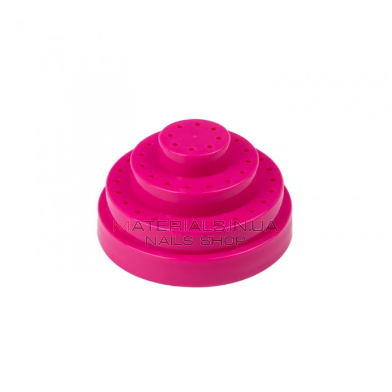 Контейнер для фрези круглий малиновий на 48 шт.