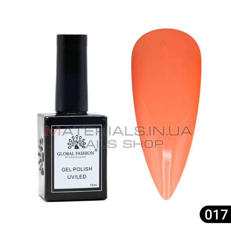 Гель лак Global Fashion, Gel polish 15 ml, 17