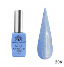 Гель лак Twilight Glitter 8 мл, 206