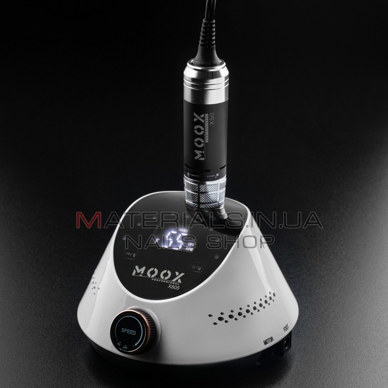 Фрезер Мокс X805 (White) на 55 000 об/хв. та 80W. для манікюру та педикюру