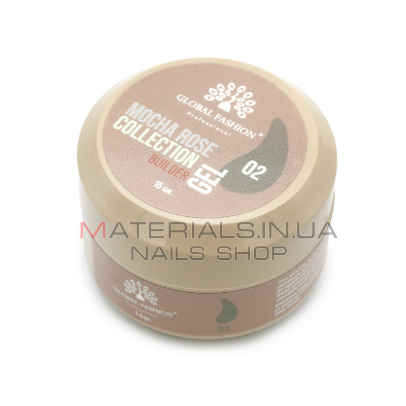 Гель для моделювання нігтів 15 гр, Mocha Rose Builder Gel 02