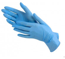 Нитриловые перчатки без пудры голубые Medicom (M) 100шт