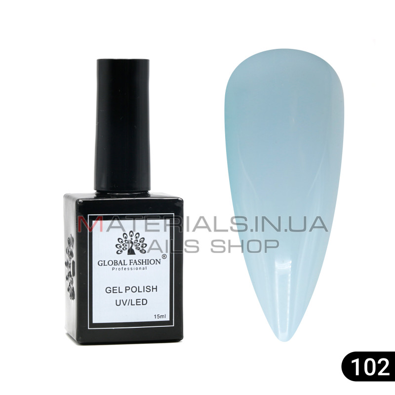 Гель лак Global Fashion, Gel polish 15 ml, 102