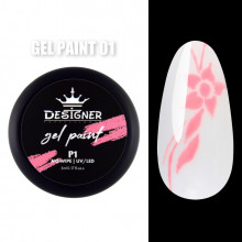 Gel Paint (no wipe) Гель-фарба (без липкого шару) Designer Professional, 5мл. №01