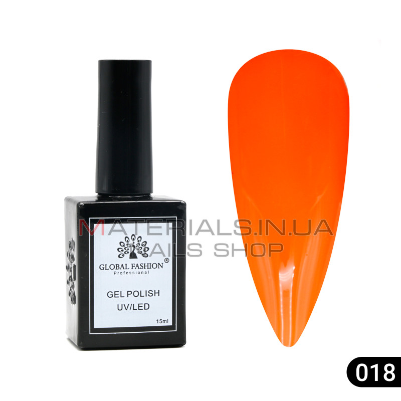 Гель лак Global Fashion, Gel polish 15 ml, 18