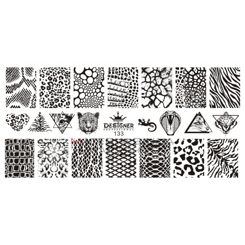 Диск для стемпінгу Designer металевий (12x6 см) №133