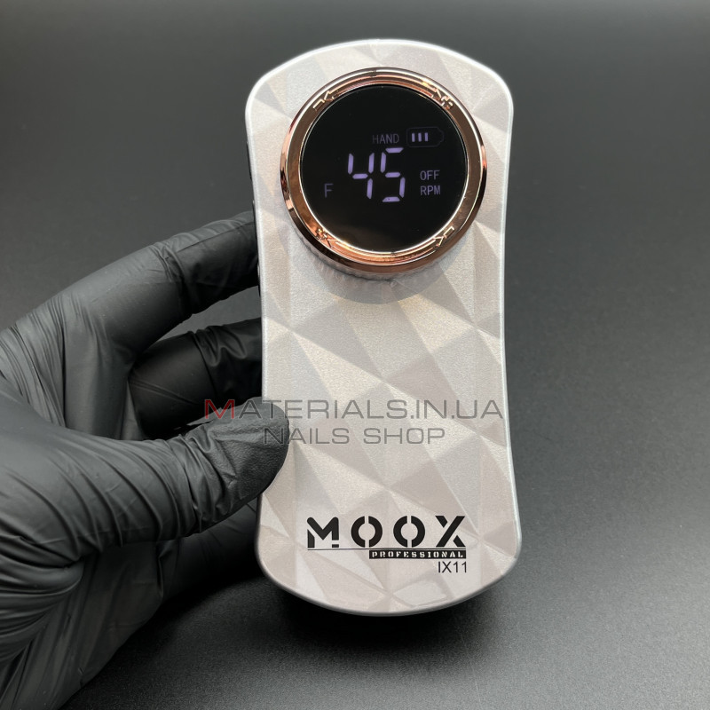 Фрезер Мокс IX11 (Gray) на акумуляторі 45 000 об/хв. та 35 W. для манікюру та педикюру