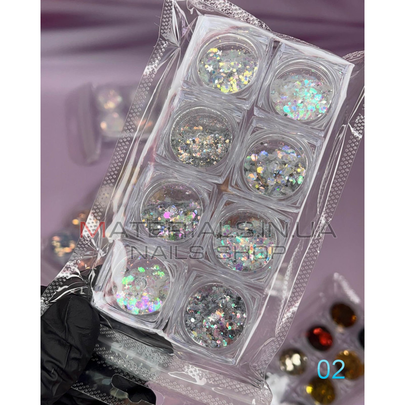 Набор декора для дизайна ногтей Starlet Professional, 10шт, №02