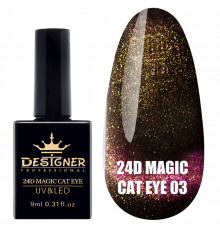 Гель-лак "Котяче око" 24D Magic Cat Eye Designer Professional, 9мол. №03