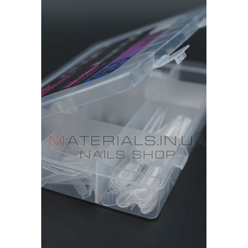 Polygel Nail Forms SET-D, 288 шт. (12 форм) - Верхні форми Дизайнер