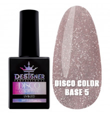 Світловідбивне базове покриття №5 (Біжево-рожевий), 9 мл. - Disco Color Base Дизайнер