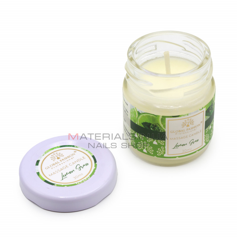 Массажная свеча Global Fashion, 30 ml, Lemon Grass Массажная свеча Global Fashion, 30 ml, Lemon Grass