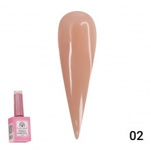Каучукова база для гель лаку френч, Rubber Base Coat French, 15 мл., Global Fashion 02