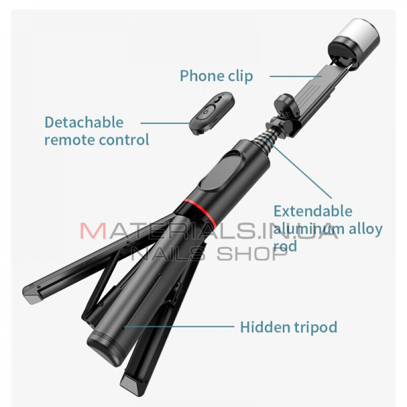 Монопод Tripod Q12S, Bluetooth, 0,75 м