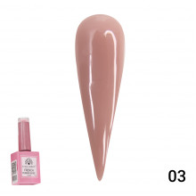 Каучукова база для гель лаку френч, Rubber Base Coat French, 15 мл., Global Fashion 03