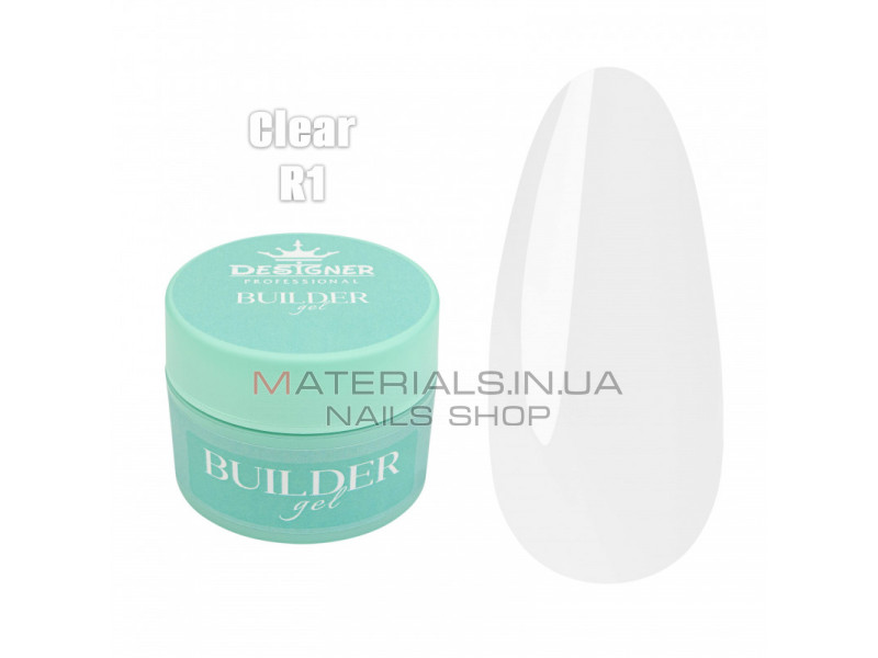 Builder Gel 15 мл., Дизайнер (Моделюючий гель) R1 Clear