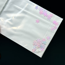 Зимові фігурки № 38 (сніжинки рожеві голографічні)