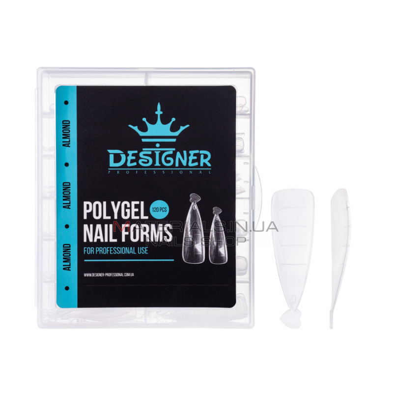 Polygel Nail Forms (Almond) - Верхні форми Дизайнер