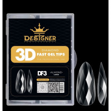 Diamond Fast Gel Tips (DF3 Almond large) - гелеві типси Дизайнер 120 шт/уп